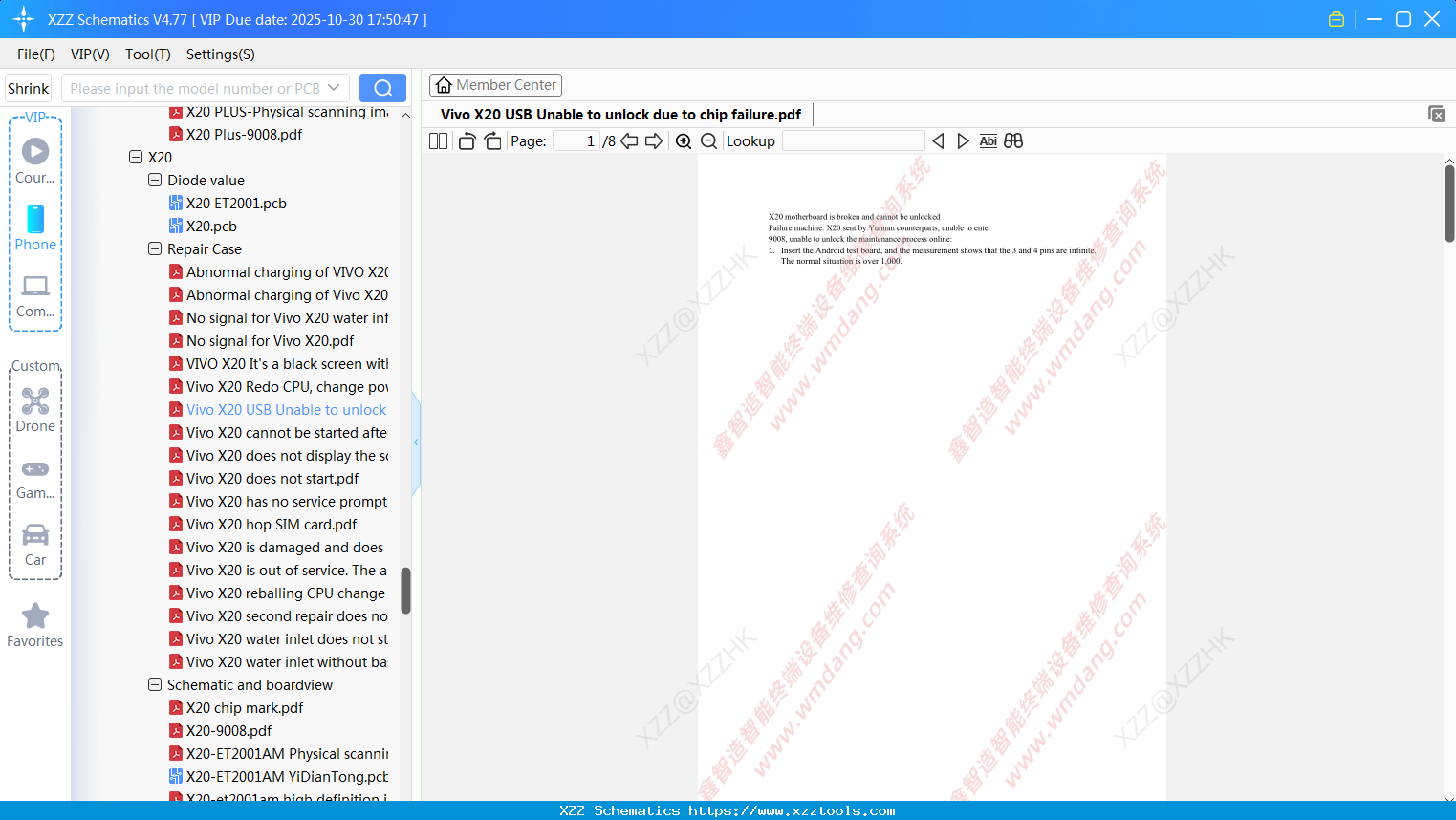 Vivo X20 USB Unable To Unlock Due To Chip Failure